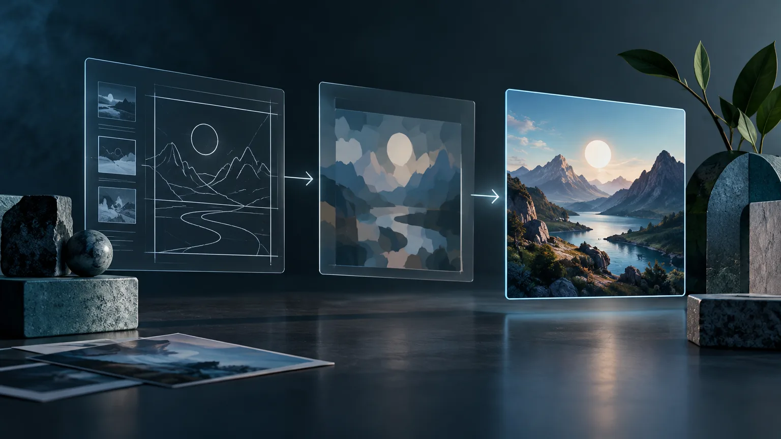 Ilustración editorial sobre Canva lanza Craft, su primer modelo propio de generación de imágenes con planificación previa